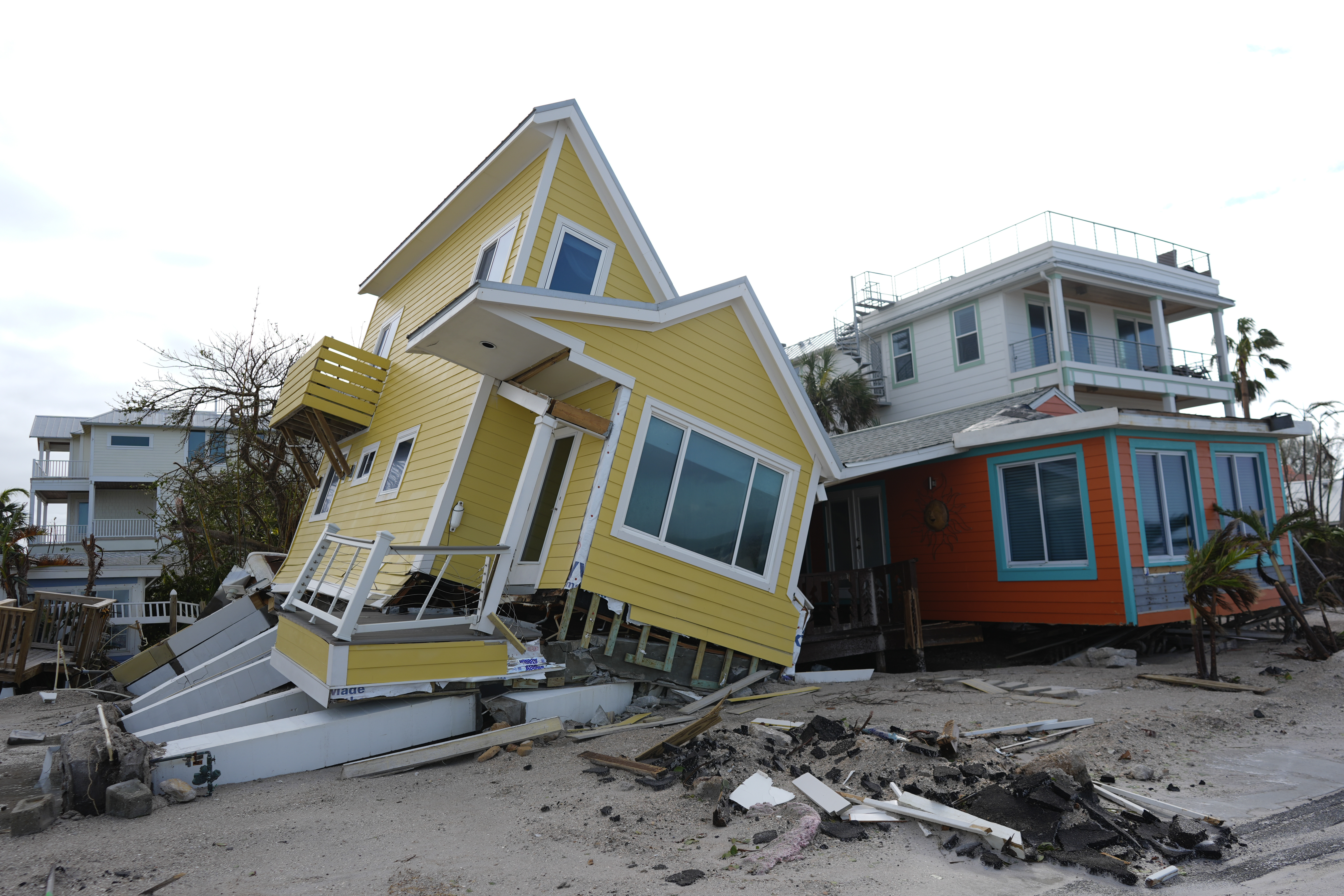 Hurricane damage to home exterior in South Florida