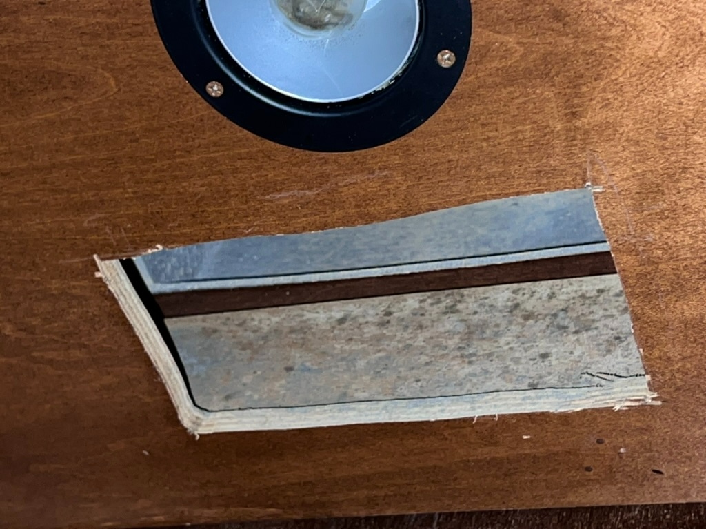 Mold on HVAC duct panel during inspection in Hialeah, FL