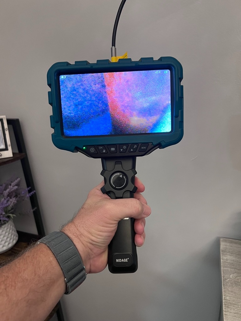 Secondary thermal scan confirming moisture pathway in Hialeah wall cavity